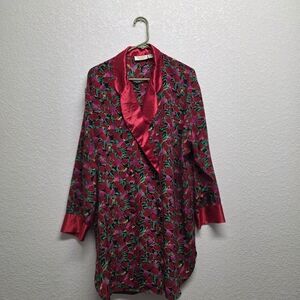 Vintage Victoria's Secret Floral Double-breasted Nightshirt Size L
